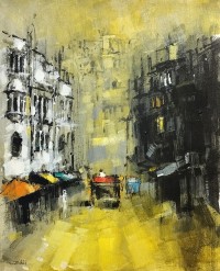 Zahid Saleem, 13 x 16 Inch, Acrylic on Canvas, Cityscape Painting, AC-ZS-153